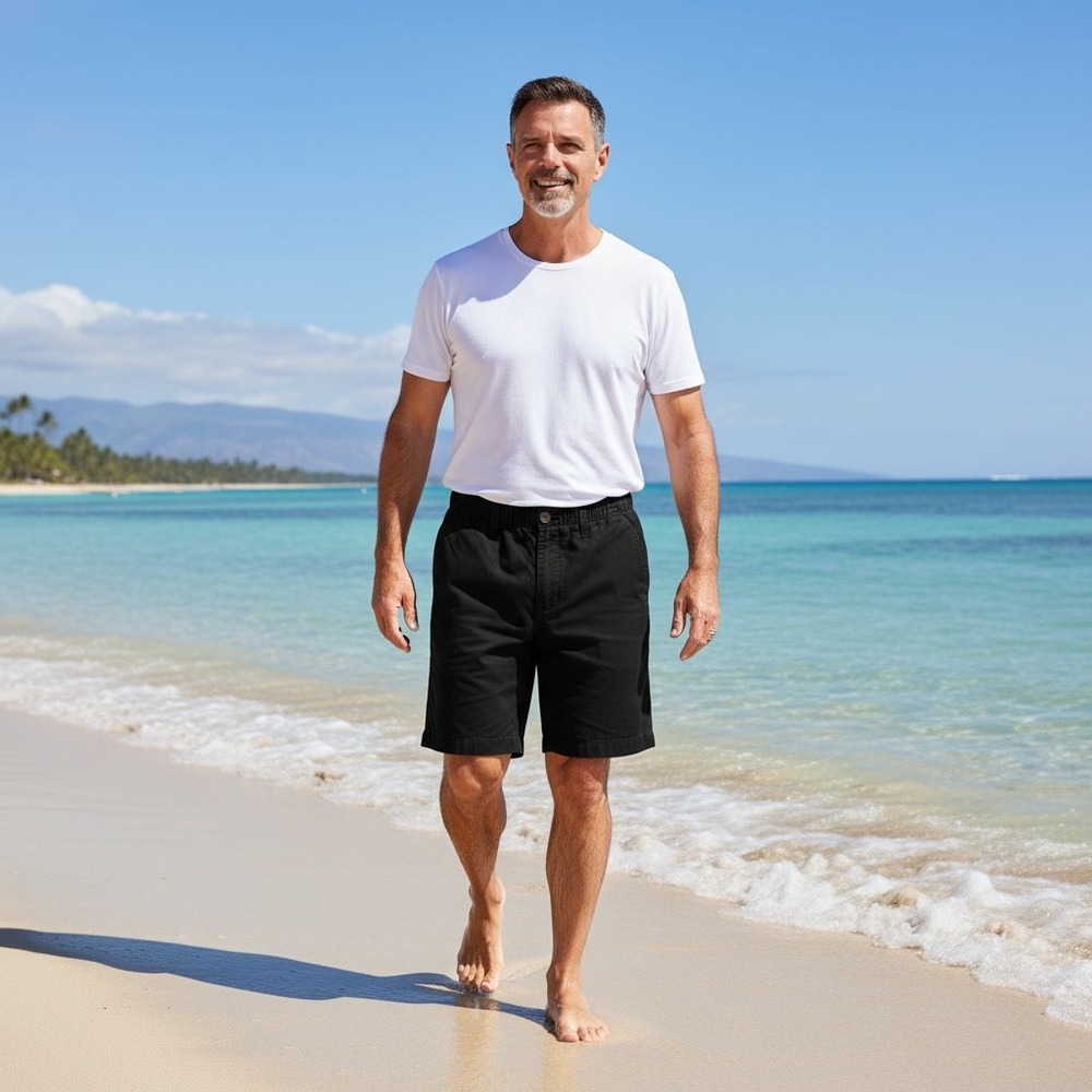 Chubbies Mens 5.5 Inch Inseam Regular Fit Elastic Waist Shorts Black Size Medium